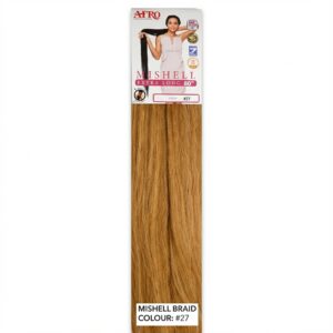 Afro Mishell Extra Long 80" Pre-Stretched Braiding Hair - Color #27 Honey Blonde