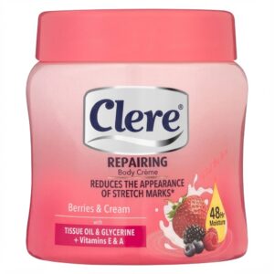 Clere Repairing Berries & Cream Body Crème with Tissue Oil & Vitamins