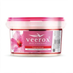 VeeroX Tropical Musk Active Moisturising Hand and Body Cream, 1 Litre