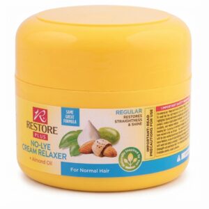 Dark and Lovely Restore Plus Regular No-Lye Cream Relaxer with Almond Oil for Normal Hair