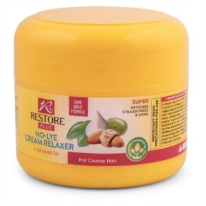 Restore Plus Super No-Lye Cream Relaxer with Almond Oil for Coarse Hair, 125ml