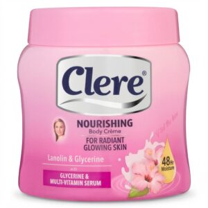 Clere Nourishing Body Crème with Lanolin & Glycerine, 48Hr Moisture for Radiant Glowing Skin