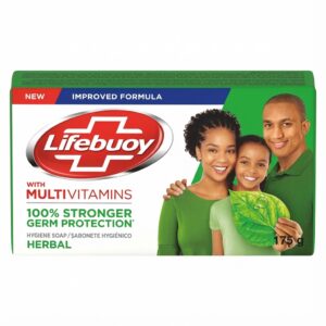 Lifebuoy Herbal Multivitamins Hygiene Bar Soap - 100% Stronger Germ Protection (New Improved Formula), 175g