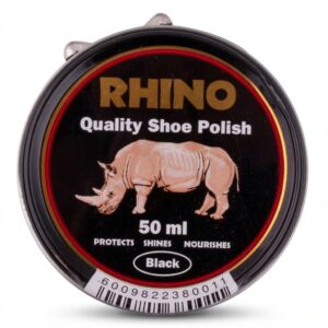 Rhino Black Quality Shoe Polish 50ml