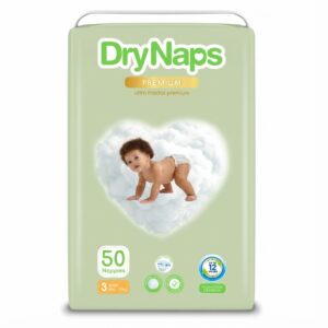 DryNaps Premium Jumbo Nappies Size 3 (Midi) 6-11kg - 50 Pack