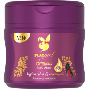 Playgirl Sensuous Body Crème with Hydra-Plus & Rose Hip Oil, 48h Hydration (New)