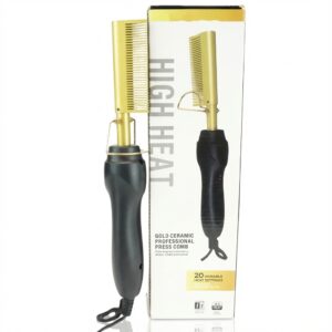 Professional Gold Ceramic High Heat Press Comb