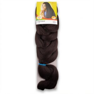 X-Pression Rich Braid Synthetic Hair Extension #4 Dark Brown