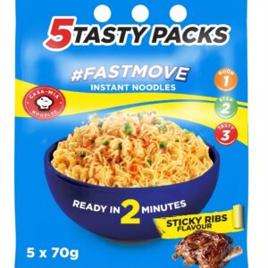 Casa Mia Instant Noodles Sticky Ribs Flavour 5 x 70g
