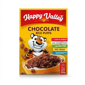 Happy Valley Chocolate Flavoured Rice Puffs Cereal 400g