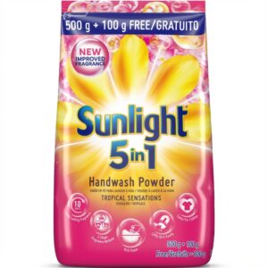 Sunlight 5-in-1 Handwash Powder Tropical Sensations 600g (500g + 100g Free)