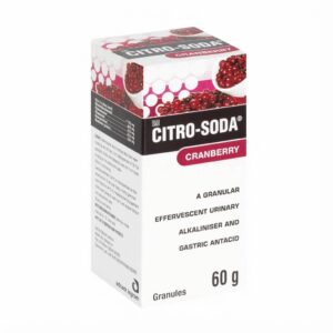 Citro-Soda Cranberry Effervescent Granules - Urinary Alkaliniser & Gastric Antacid 60g