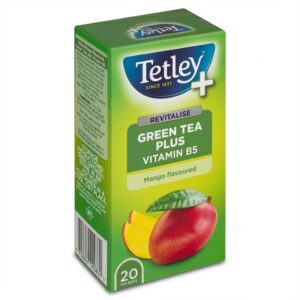 Tetley Revitalise Green Tea with Vitamin B5 & Mango, 30g